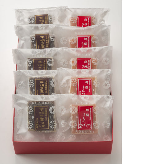 北海道産小豆と余市産りんごの金つば10個セット