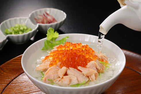 鮭と桜鱒のだし茶漬け