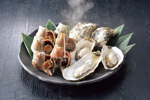 北海道産青つぶ・かきセット